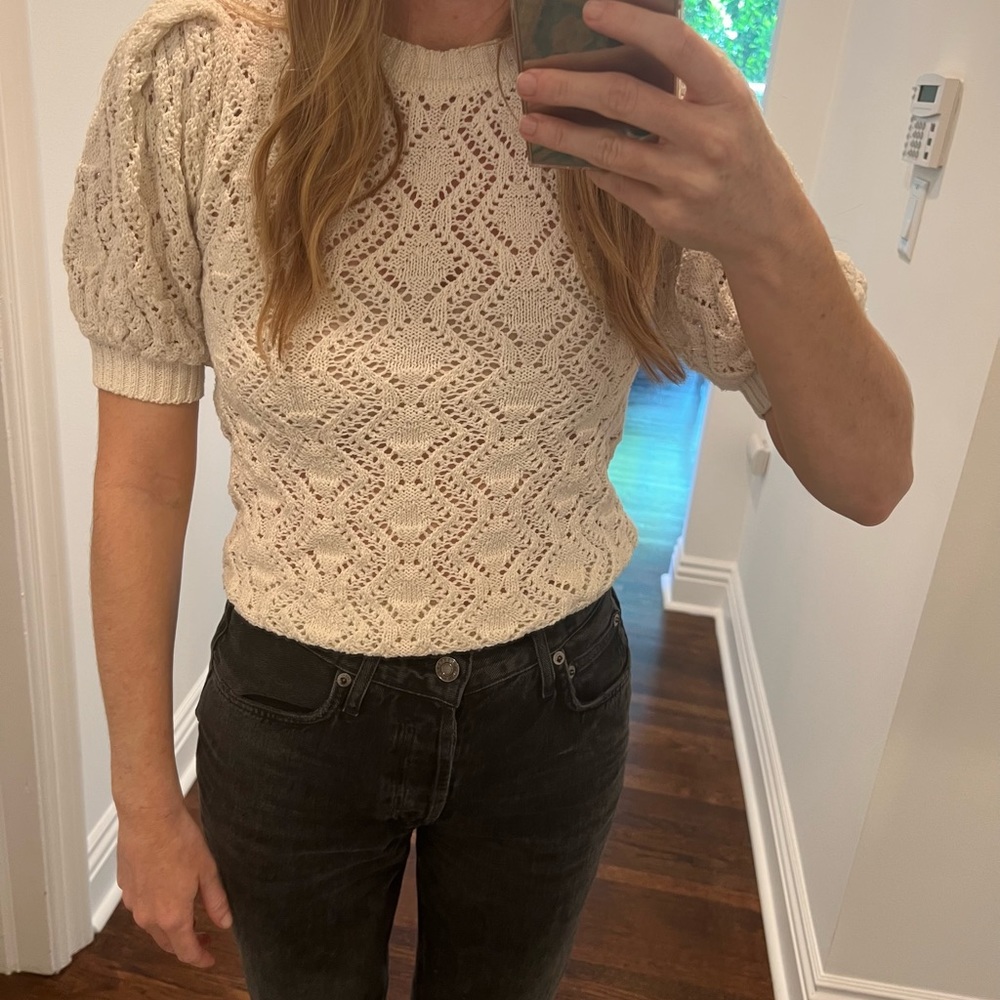 Zara Crochet Top - Cream - XS